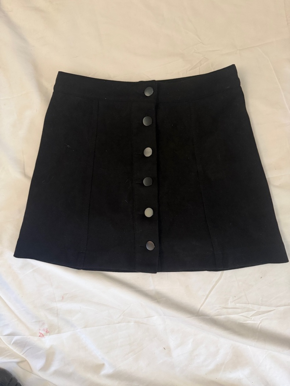Forever 21 Black Button-Front Mini Skirt